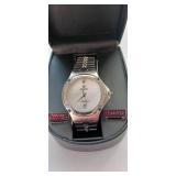 CROTON Diamonds & Blue Sapphire Swiss Quartz Women NEW