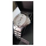 CROTON Diamonds & Blue Sapphire Swiss Quartz Women NEW
