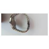 CROTON Diamonds & Blue Sapphire Swiss Quartz Women NEW