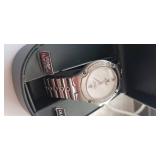 CROTON Diamonds & Blue Sapphire Swiss Quartz Women NEW