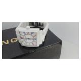 Stuhrling Fusion White 149L4 Quartz 35mm Fashion SKU:149L4.12EP3 sold out NIB