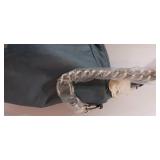 Junior Drake Studded Black Large Leather Shoulder Bag