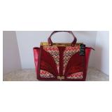 Sharif 1827 Medium size handbag. RED