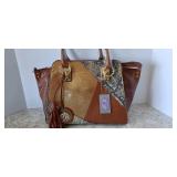 Sharif 1827 Medium size handbag. BROWN