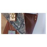 Sharif 1827 Medium size handbag. BROWN