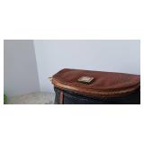 Sharif 1827 One Of A Kind Messenger 2 Tone Brown & Tan Comes With Wristlet
