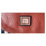 Sharif 1827 One Of A Kind Messenger 2 Tone Brown & Tan Comes With Wristlet