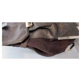 Sharif back pack glitter leather large brown dust bag