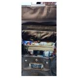 Sharif back pack glitter leather large brown dust bag