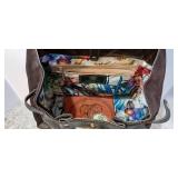 Sharif back pack glitter leather large brown dust bag