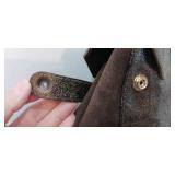 Sharif back pack glitter leather large brown dust bag