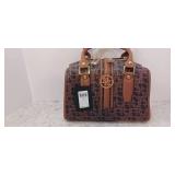 GUESS Heritage Monogram cogniac Satchel