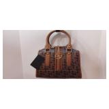 GUESS Heritage Monogram cogniac Satchel