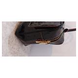 ARCADIA ITALY  Black LEATHER SATCHEL handles-crossbody-strap