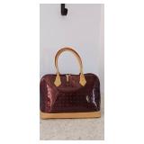 Arcadia patent Leather 13x9x6â made in Italy color red patent leather perfect