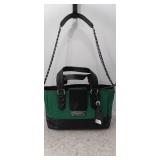 Aimee Kestenberg Collection Green Leather Tech Ready Large Crossbody Satchel