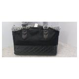 Aimee Kestenberg Collection BLACK Leather Tech Ready Large Crossbody Satchel: