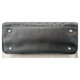 Aimee Kestenberg Collection BLACK Leather Tech Ready Large Crossbody Satchel: