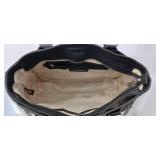 Aimee Kestenberg Collection BLACK Leather Tech Ready Large Crossbody Satchel: