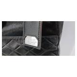 Aimee Kestenberg Collection BLACK Leather Tech Ready Large Crossbody Satchel: