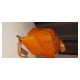 Ora Delphine leather bag & Wallet Genuine Fall Orange Set