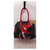 SUKRITI Hand Painted Leather Shoulder Bag \" WOMEN IN HAT\"