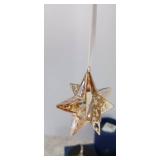 Swarovski Crystal Golden Shadow Star Christmas Ornament NIB