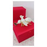 RARE 2013 Joan Rivers White Bee Silver, Gold Glitter Rhinestones Ornament NIB