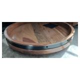 3 Piece Acacia Wood  Lazy Susan Farmhouse & cutting board set nib