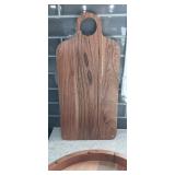 3 Piece Acacia Wood  Lazy Susan Farmhouse & cutting board set nib