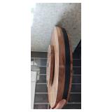 2 Piece  Acacia Wood  Lazy Susan Farmhouse & cutting board set nib