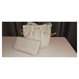 Chi By Falchi Crossbody Bag Gray Gold Snake Embossed Leather Pocket & Wallet set