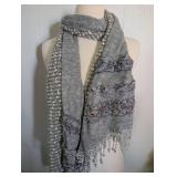 Elegant Lace-Trimmed Fashion Scarves - 3 ct