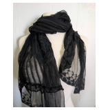 Elegant Lace-Trimmed Fashion Scarves - 3 ct