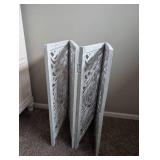 Vintage Style Carved Wood Room Divider Screen - 24 in tall