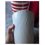 Modern Red and White Ceramic Vase Lot - 4 ct