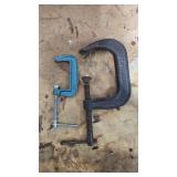 Vintage C-Clamps Set - Black and Blue
