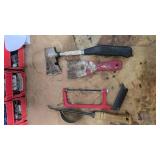 Vintage Hand Tool Collection - Coleman Hatchet, Red Diamond Scraper & More