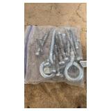 Stanley Large Screw Eye Hooks - Galvanized Steel