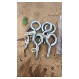 Stanley Large Screw Eye Hooks - Galvanized Steel