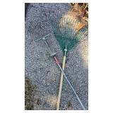 Garden Rake Set - Metal and Plastic Leaf Rakes
