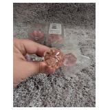 Pink Crystal Glass Drawer Knobs Set