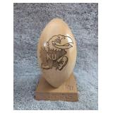 Kansas Jayhawks Wooden Football Display