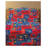 Kansas Jayhawks Fleece Tie Blanket
