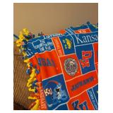 Kansas Jayhawks Fleece Tie Blanket