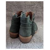 Born Teal Suede Ankle Boots - Size 8 (stock photo color varies)