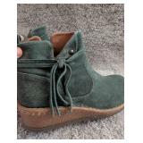 Born Teal Suede Ankle Boots - Size 8 (stock photo color varies)