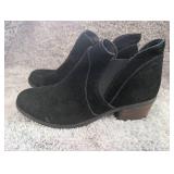 Me Too Black Suede Chelsea Ankle Boots - Size 8.5