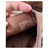 Clarks Brown Leather Ankle Boots with Studded Strap - Size 8.5