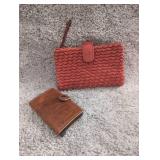 Secrid Vintage Leather Wallet Set + Red Woven Card Holder